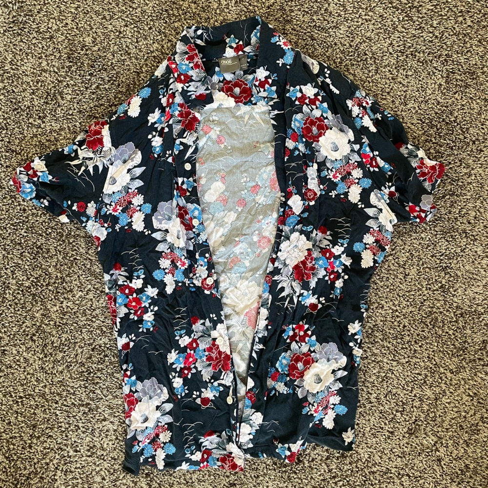 Men's ASOS floral button up shirt